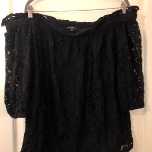 Plus size off the shoulder lace top. 14/16 W
